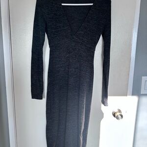 Elegant Black Long Sleeve Dress